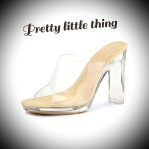 Pretty little thing lucite heels